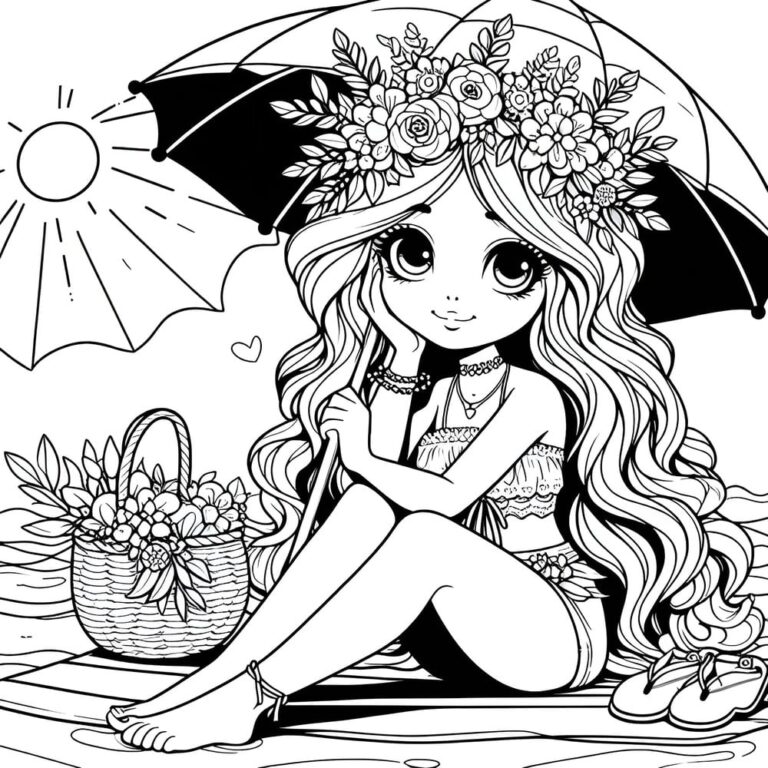 10 y mas Dibujos de Verano para Imprimir y colorear